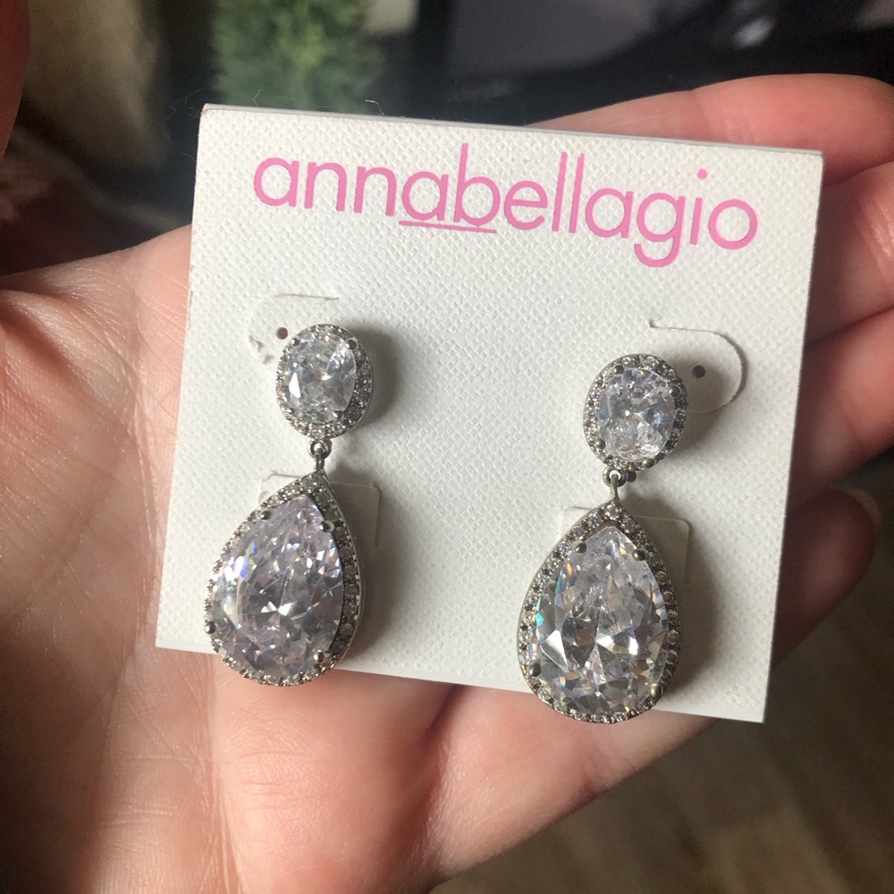 Formal Silver Drop Earrings | Luxury Bridal Earrings